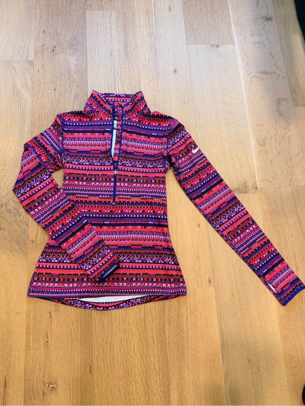 Nike Pro Dri-FIT Geometric Print Half-Zip Pullover Women’s Small
